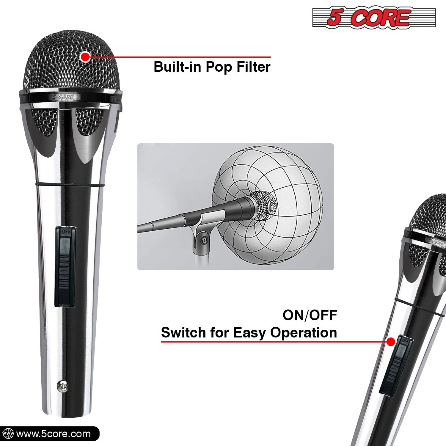 5 Core XLR Dynamische Microfoo - Shure Mic Sm58 recensie en prijs