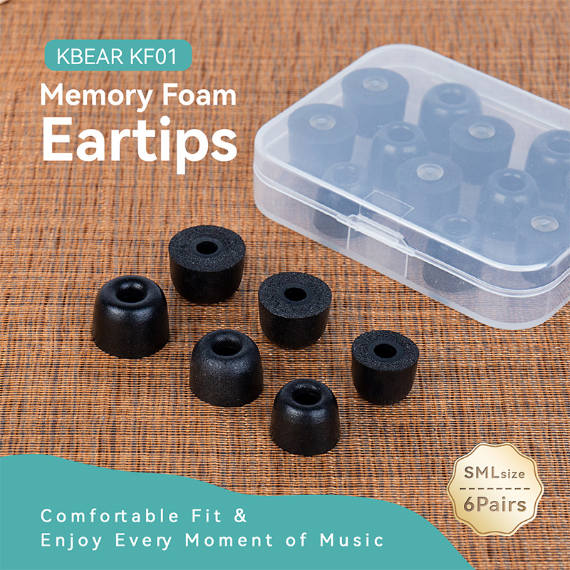 KBEAR KF01 Oordopjes van traag - Earphone Foam Tip recensie en prijs